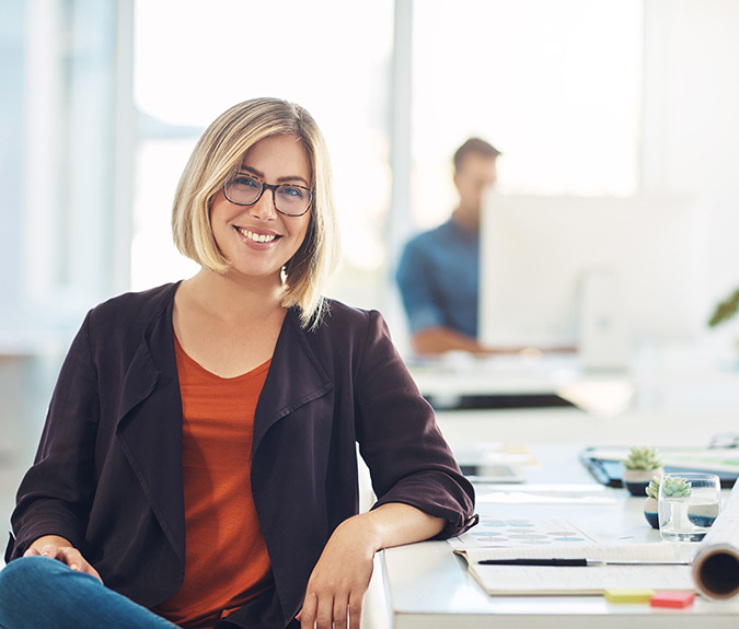 Frau im Büro