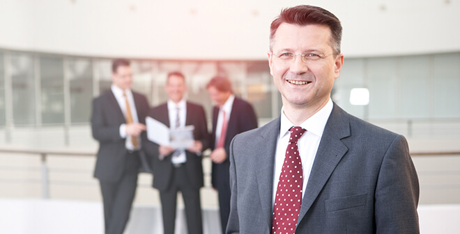 Unternehmer in einem Unternehmen