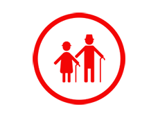 Abbildung Symbol zwei alte Menschen