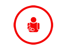 Abbildung Symbol Mensch mit gebrochenem Arm